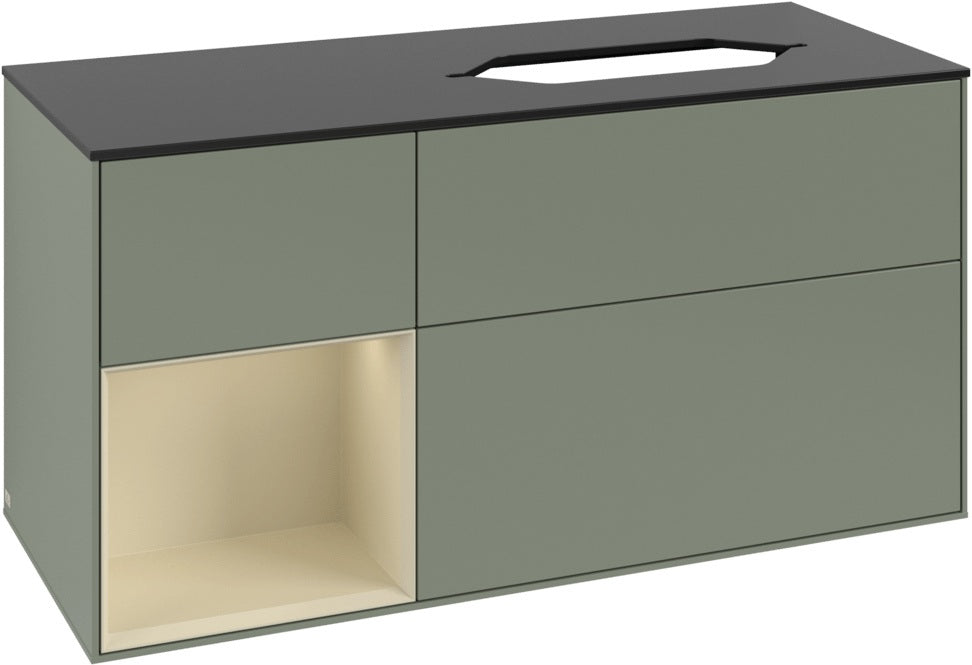Villeroy & Boch Finion Waschtischunterschrank 120 cm Glossy White Lacquer mit Beleuchtung