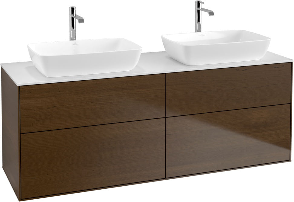 Villeroy & Boch Finion Waschbeckenunterschrank 1600 mm Glossy White Lacquer mit Beleuchtung