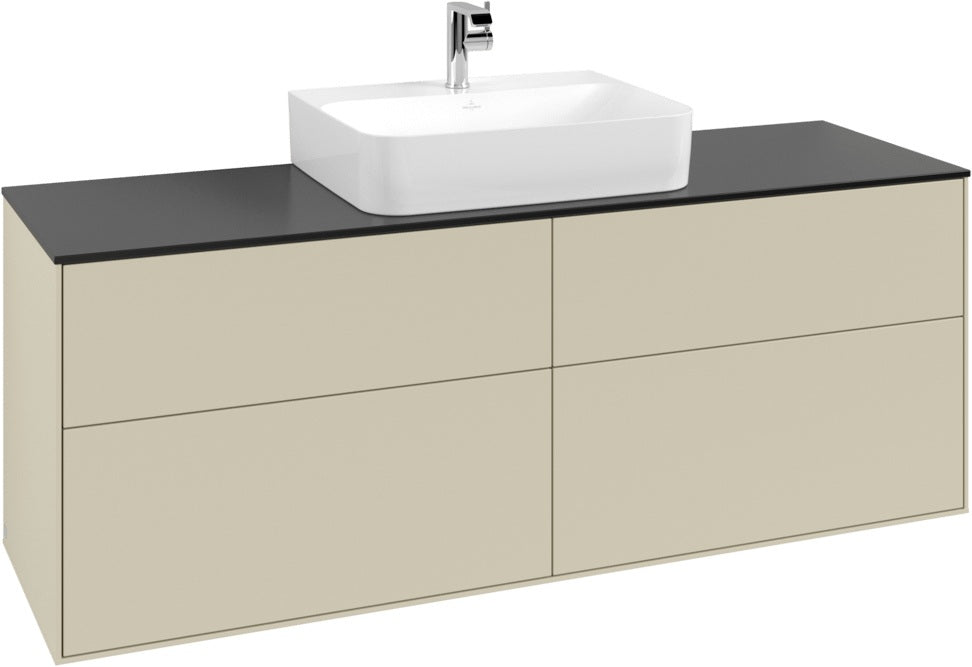 Villeroy & Boch Finion Waschtischunterschrank 1600 mm Anthrazit Matt mit Beleuchtung