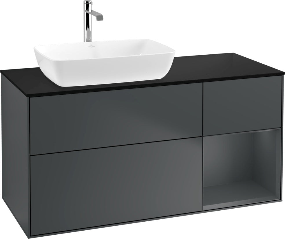 Villeroy & Boch Finion Waschtischunterschrank 1200 mm Glossy White mit Beleuchtung und SoftClosing