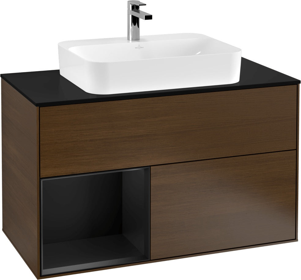 Villeroy & Boch Finion Waschtischunterschrank 1000 mm Glossy White Lacquer mit LED-Beleuchtung