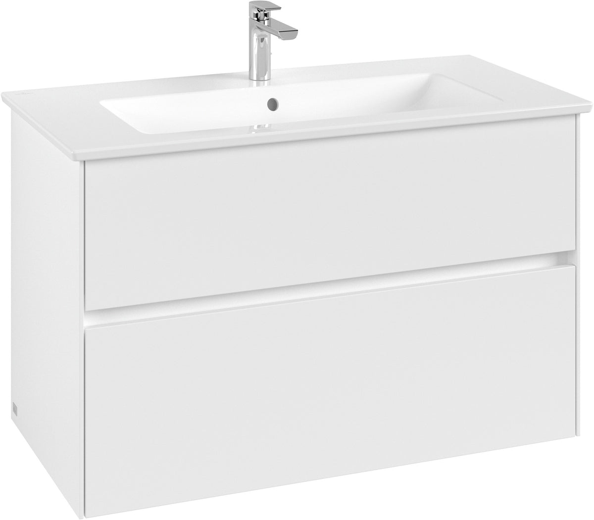 Villeroy & Boch Waschtischunterschrank Collaro White Matt 961 mm – 2 Auszüge, SoftClosing, Push-Open