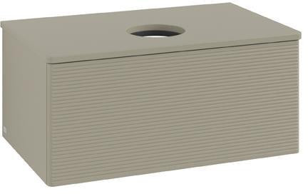 Villeroy & Boch Antao Waschtischunterschrank 800 mm – Grau Matt, 1 Auszug, Push-Open