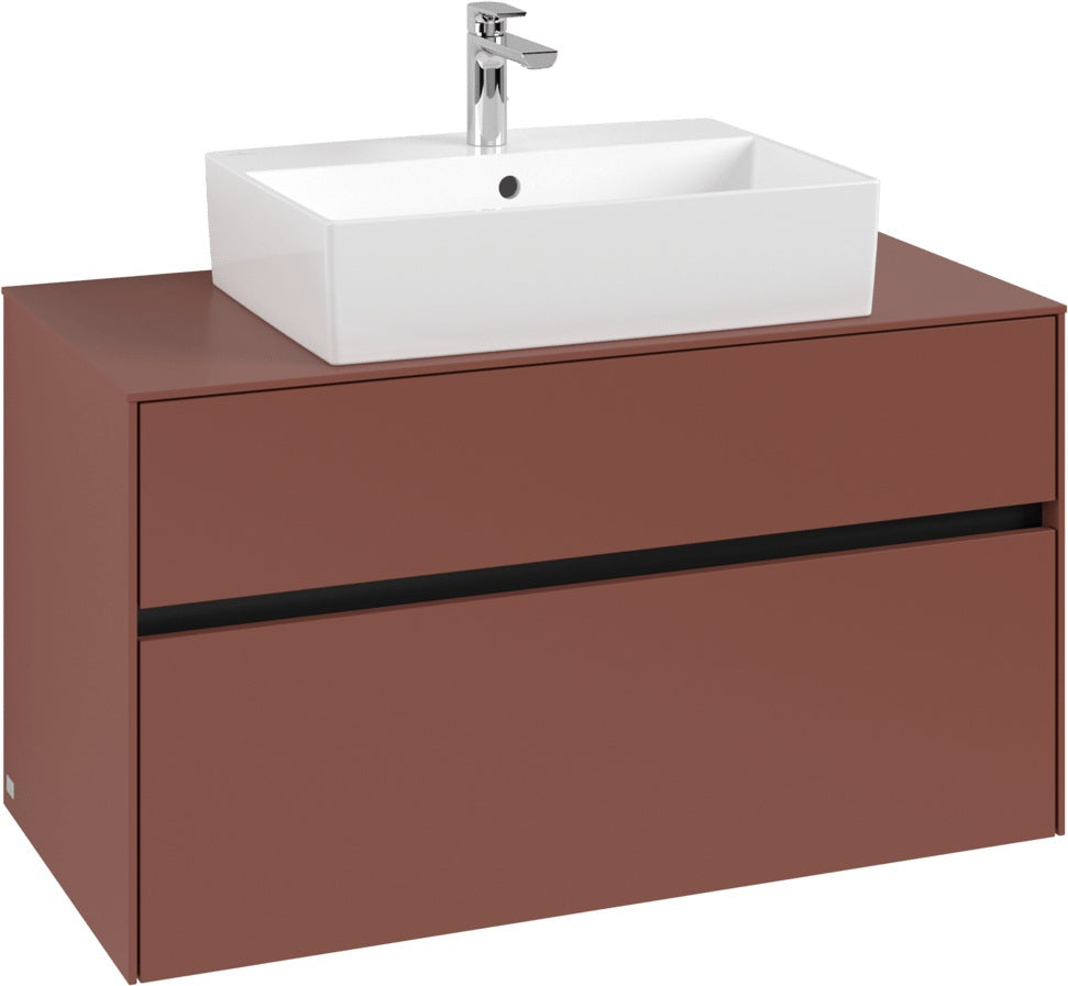 Villeroy & Boch Waschbeckenunterschrank Collaro C125 B0 1000 mm White Oak mit Beleuchtung