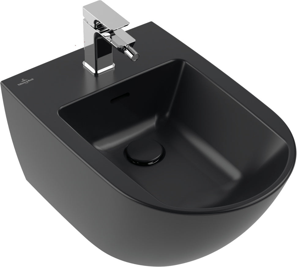 Villeroy & Boch Antao Wand-Bidet 375 x 560 mm oval Weiß Alpin CeramicPlus, wandhängend
