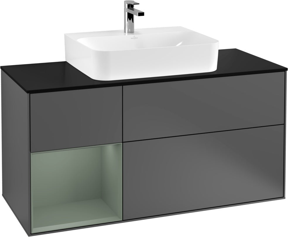 Villeroy & Boch Finion Waschbeckenunterschrank 1200 mm Glossy White mit Beleuchtung
