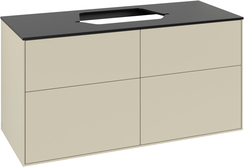 Villeroy & Boch Finion Waschtischunterschrank 1200 mm Glossy White Lacquer mit LED-Beleuchtung