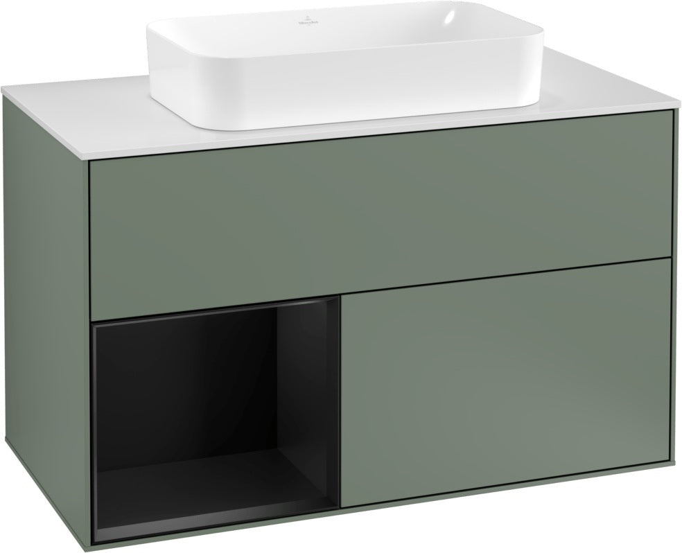 Villeroy & Boch Waschtischunterschrank Finion G241GF Glossy White Lacquer 1000 mm mit Beleuchtung