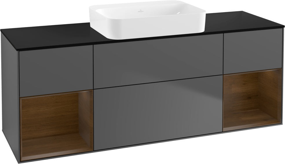 Villeroy & Boch Finion Waschbeckenunterschrank 1600 mm Glossy White Lacquer mit Beleuchtung