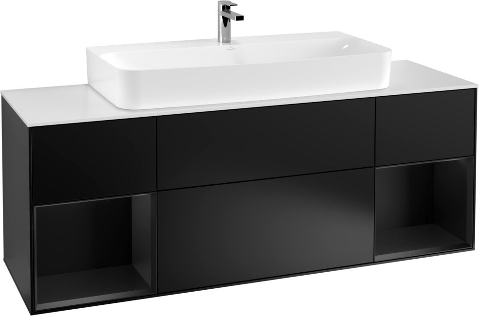 Villeroy & Boch Finion Waschtischunterschrank 1600 mm Glossy White Lacquer mit Beleuchtung