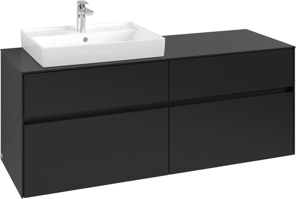 Villeroy & Boch Waschbeckenunterschrank Collaro C085 Volcano Black 1400 mm