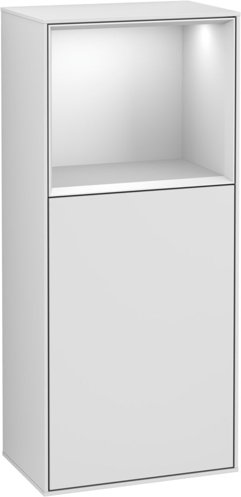 Villeroy & Boch Finion Seitenschrank G510GF, 418 mm, Glossy White Lacquer, mit Beleuchtung