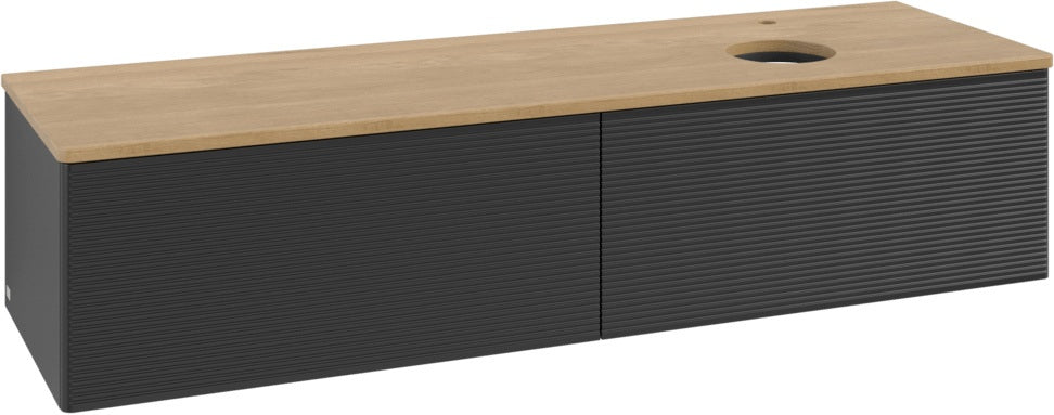 Villeroy & Boch Waschtischunterschrank Antao 1600 mm Anthrazit Matt Lack – 2 Auszüge, Push-to-Open