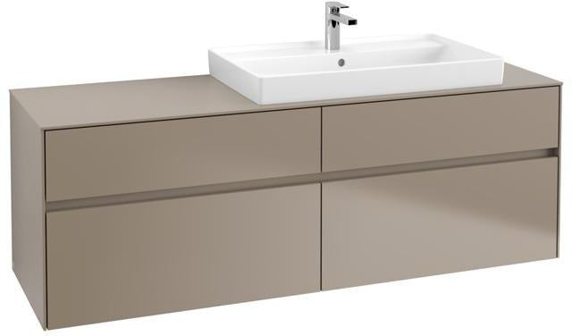 Villeroy & Boch Waschtischunterschrank Collaro C027 B0 1600 mm Glossy White mit LED-Beleuchtung