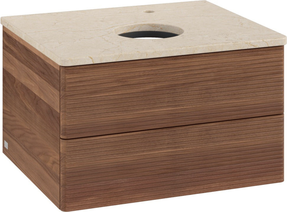 Villeroy & Boch Waschbeckenunterschrank Antao K18153 600x360x500mm Warm Walnut eckig