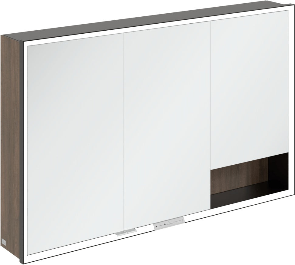 Villeroy & Boch Spiegelschrank My View+ B48110 1000 mm Graphite mit LED-Beleuchtung und SoftClosing