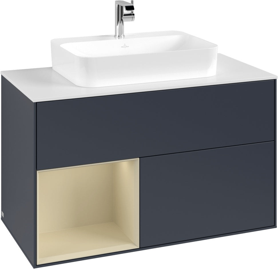 Villeroy & Boch Finion Waschtischunterschrank 1000 mm White Matt Lacquer mit LED-Beleuchtung