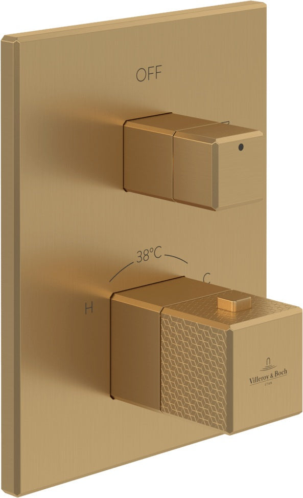 Villeroy & Boch Unterputz-Thermostat Mettlach TVT126001000, eckig, Chrom