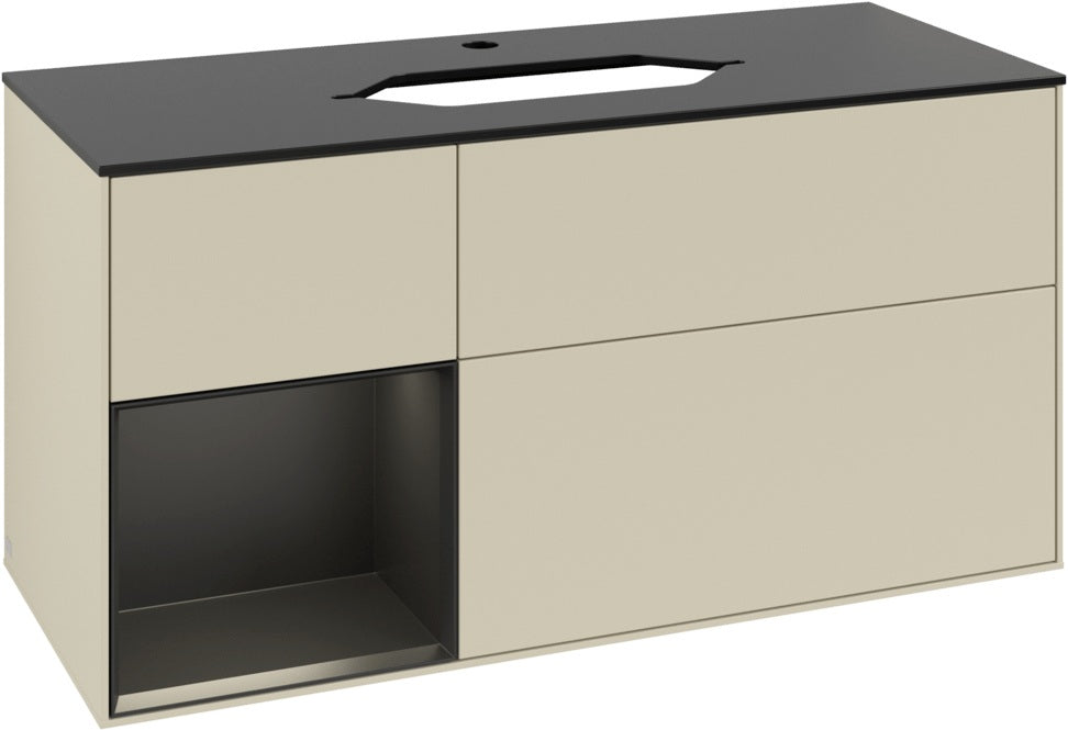 Villeroy & Boch Finion Waschtischunterschrank 1200 mm Glossy White Lacquer mit LED-Beleuchtung