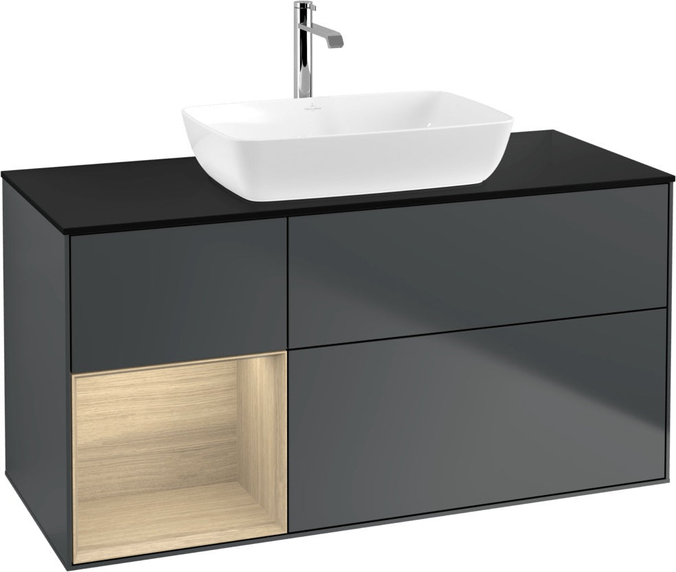 Villeroy & Boch Finion Waschtischunterschrank 1200 mm Glossy White Lacquer mit Beleuchtung