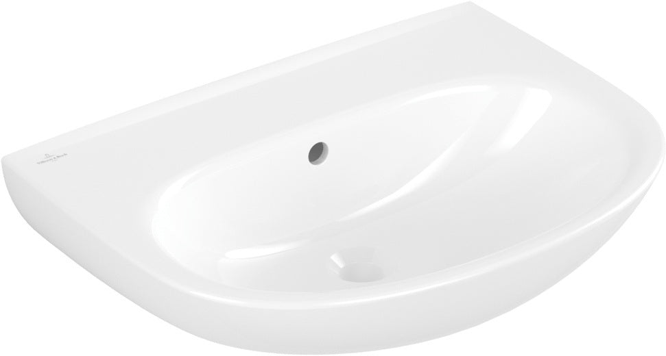 Villeroy & Boch Wandwaschbecken O.novo 600x460 mm Oval Weiß Alpin – ohne Hahnloch