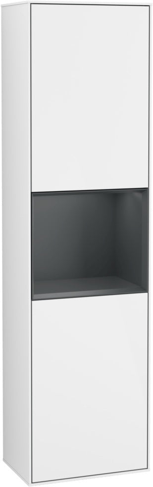 Villeroy & Boch Hochschrank Finion F460GF – 418 mm, Glossy White Lacquer, mit Beleuchtung & SoftClosing