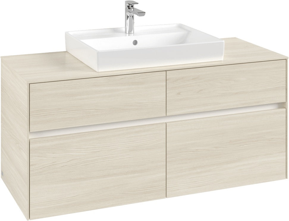 Villeroy & Boch Waschtischunterschrank Collaro C081 1200 mm White Oak mit 4 Auszügen und SoftClosing