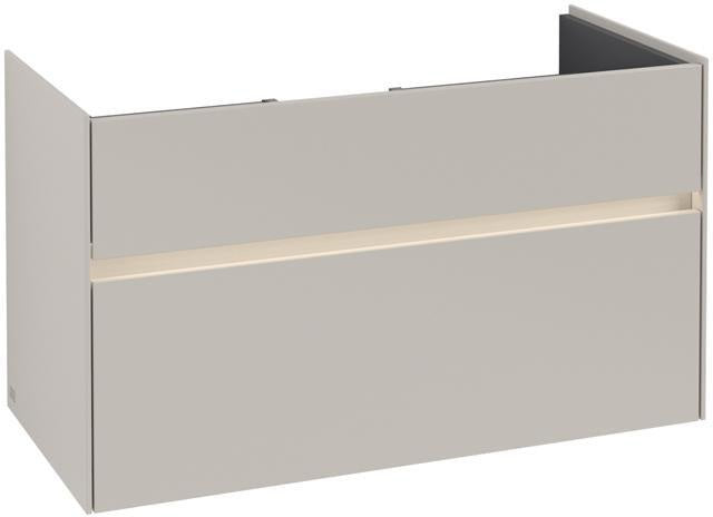 Villeroy & Boch Collaro Waschtischunterschrank 954 mm Weiß mit LED-Beleuchtung und 2 Auszügen