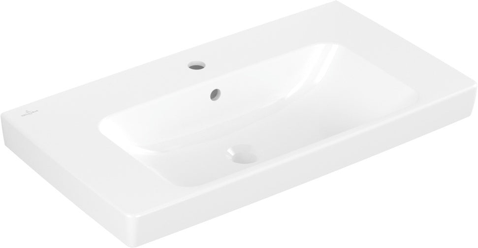 Villeroy & Boch Architectura Wandwaschbecken 800 mm Rechteck Weiß Alpin – Sanitärkeramik mit Überlauf