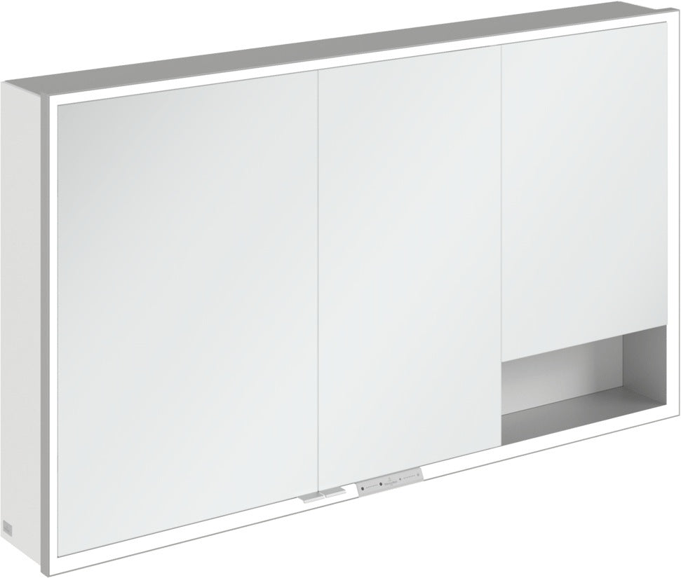 Villeroy & Boch Spiegelschrank My View+ A48113 1300 mm Graphite mit LED-Beleuchtung und Sensordimmer