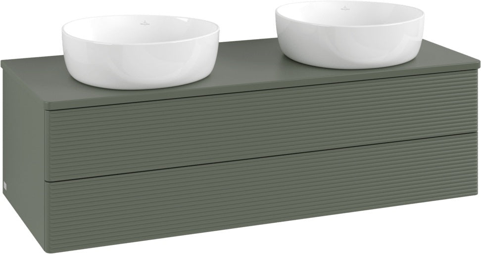 Villeroy & Boch Antao Waschbeckenunterschrank 1200 mm Anthrazit Matt – 2 Auszüge, Push-to-Open