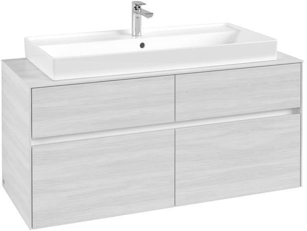 Villeroy & Boch Collaro Waschtischunterschrank 1200 mm Soft Grey mit 4 Auszügen