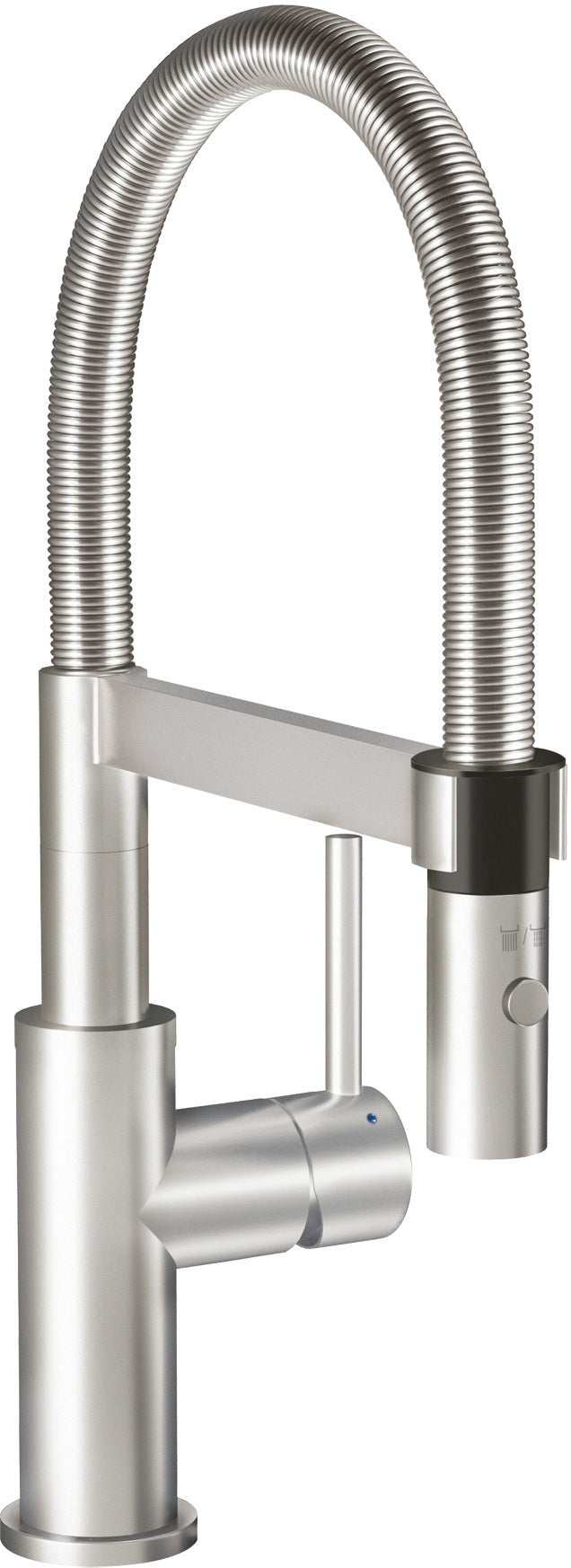 Villeroy & Boch Steel Expert Compact Küchenarmatur 927300 – Edelstahl massiv, ausziehbarer Einlauf, 360° schwenkbar