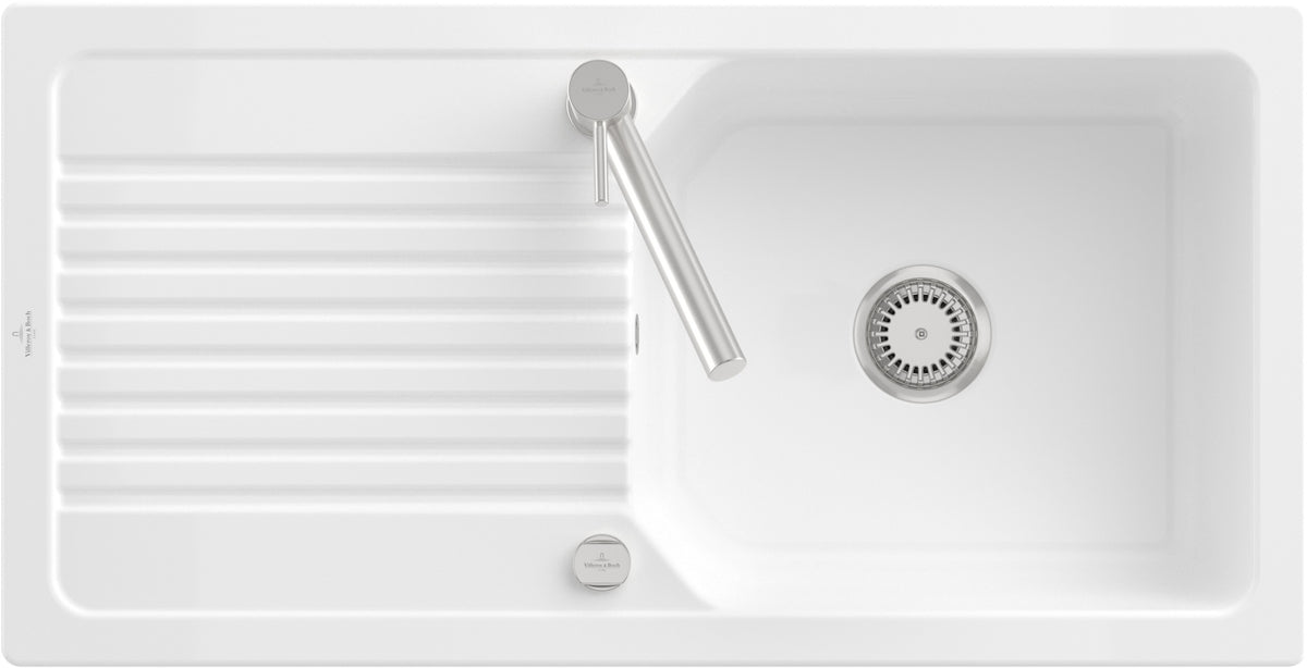 Villeroy & Boch Flächenbündige Spüle Linara 60 Flat Ivory CeramicPlus 980x490mm