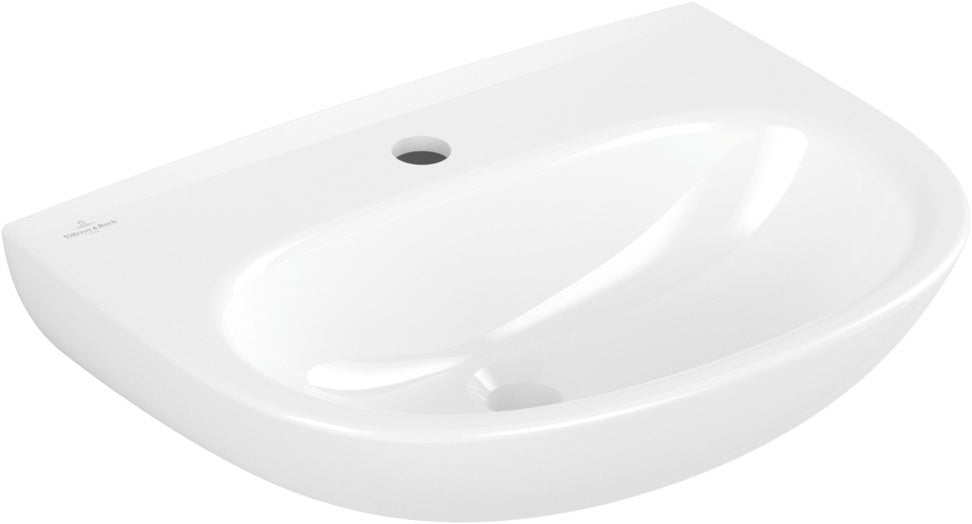 Villeroy & Boch Handwaschbecken O.novo 500x380 mm Oval Weiß Alpin – Wandmontage, Sanitärkeramik