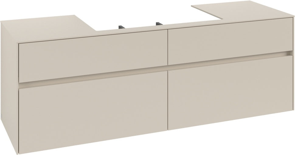 Villeroy & Boch Waschtischunterschrank Collaro C028 1600 mm Cashmere Grey mit 4 Auszügen
