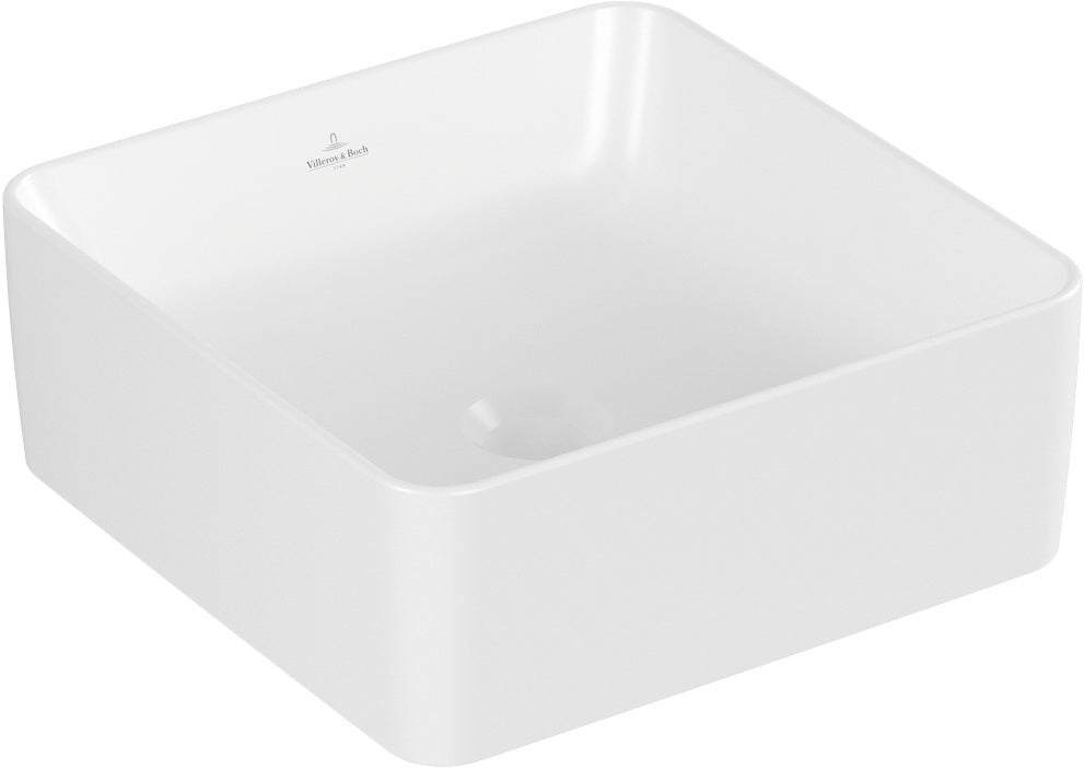 Villeroy & Boch Aufsatzwaschbecken Collaro 4A2138 380x380mm Quadrat Weiß Alpin