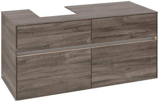 Villeroy & Boch Waschtischunterschrank Collaro 1200 mm Stone Oak mit LED-Beleuchtung und 4 Auszügen