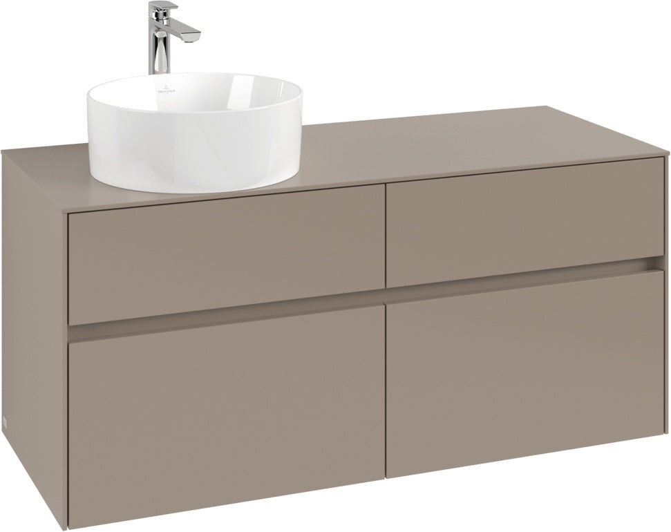 Villeroy & Boch Waschtischunterschrank Collaro C042 1200 mm Taupe mit SoftClosing