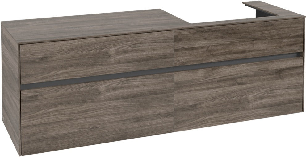 Villeroy & Boch Waschtischunterschrank Collaro C02300 1600 mm Stone Oak mit 4 Auszügen und SoftClosing