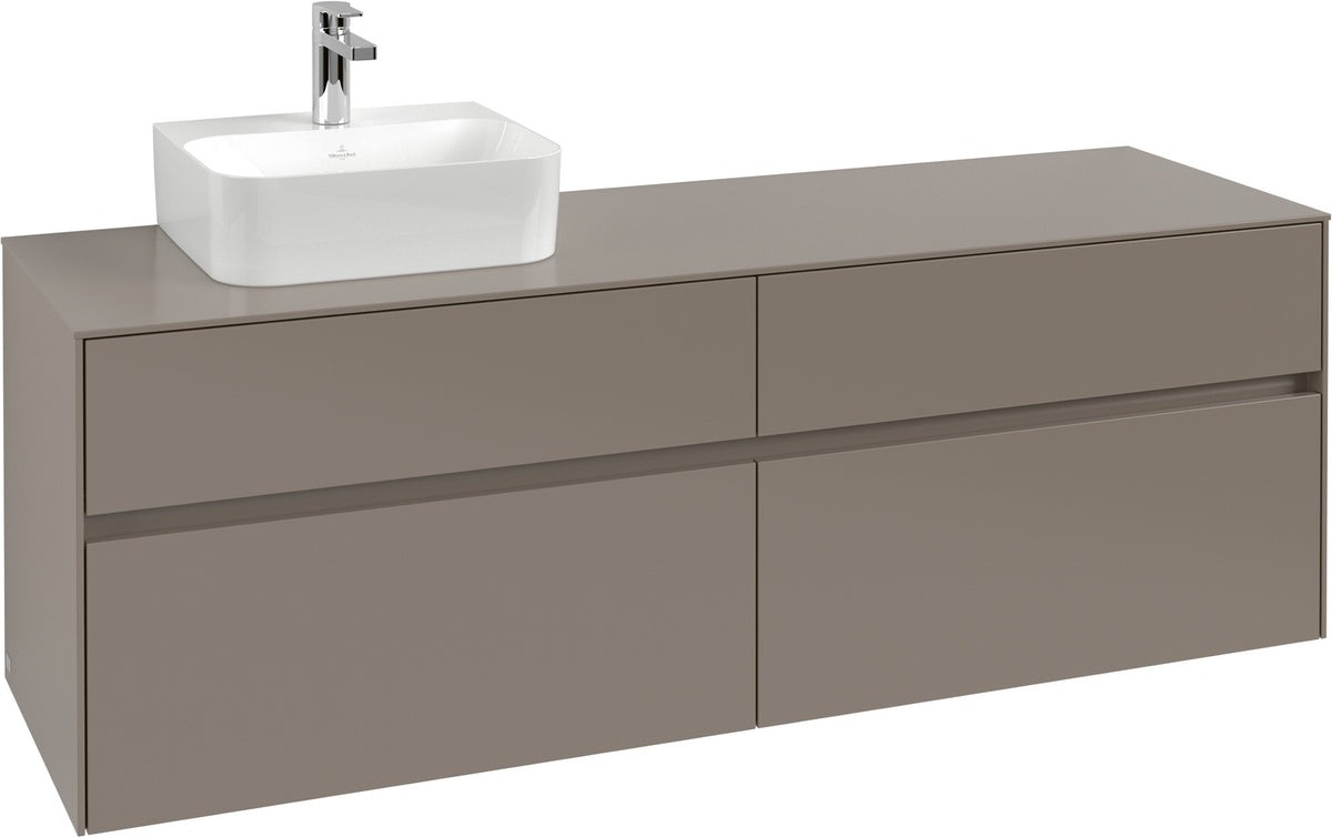 Villeroy & Boch Waschtischunterschrank Collaro C10500 1600 mm Volcano Black mit 4 Auszügen