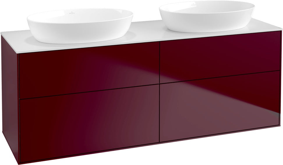 Villeroy & Boch Finion Waschtischunterschrank 1600 mm Glossy White Lacquer mit Beleuchtung