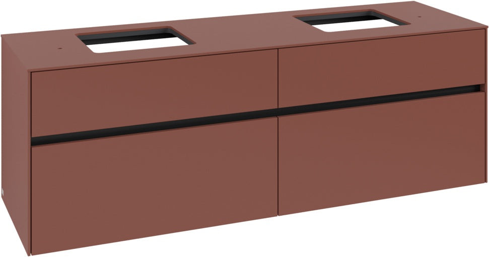 Villeroy & Boch Waschbeckenunterschrank Collaro C137 B0 1600 mm White Oak mit Beleuchtung