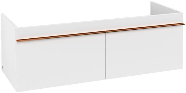 Villeroy & Boch Venticello Waschbeckenunterschrank 1253 mm Glossy White – 2 Auszüge, wandhängend
