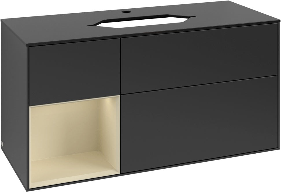 Villeroy & Boch Finion Waschtischunterschrank 1200 mm Glossy White Lacquer mit LED-Beleuchtung
