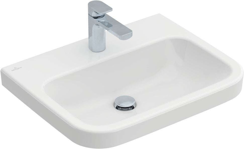Villeroy & Boch Architectura Wandwaschbecken 600x470mm Rechteck Weiß Alpin – mit Überlauf