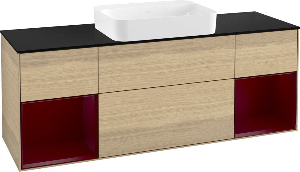 Villeroy & Boch Finion Waschbeckenunterschrank 1600 mm Glossy White Lacquer mit Beleuchtung