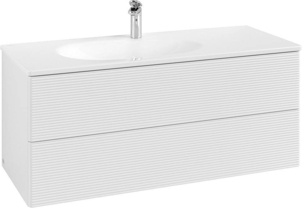 Villeroy & Boch Antao Waschtischunterschrank 1188 mm Glossy White Lacquer mit Beleuchtung
