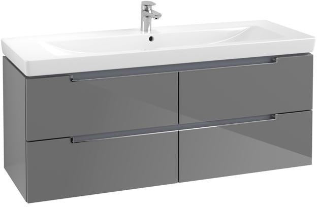 Villeroy & Boch SUBWAY 2.0 Waschtischunterschrank 1287 mm Glossy White mit 4 Auszügen