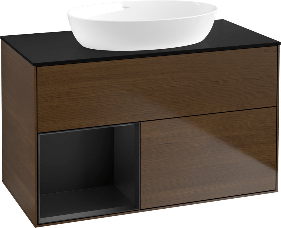 Villeroy & Boch Waschtischunterschrank Finion FA12G 1000 mm Glossy White Lacquer mit Beleuchtung